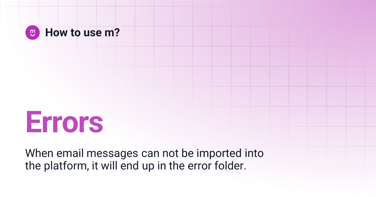 Errors | How to use m?